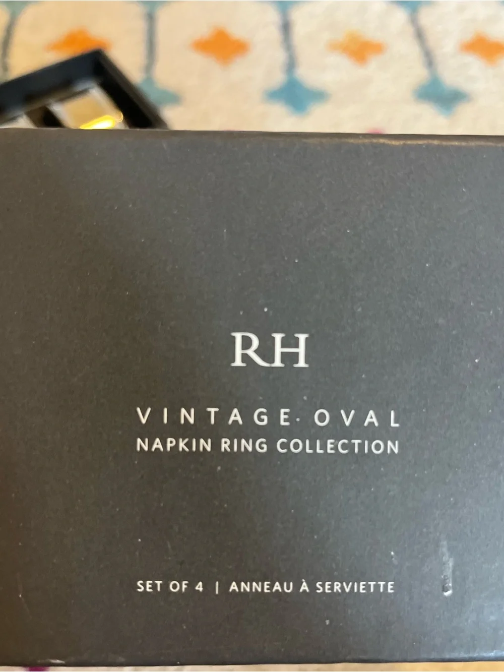 RH Restoration Hardware Vintage Oval Napkin Rings Set of 4 Polished Nickel